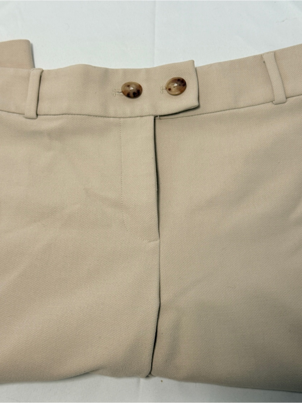 LOFT Beige/Tan Trousers with Button Front